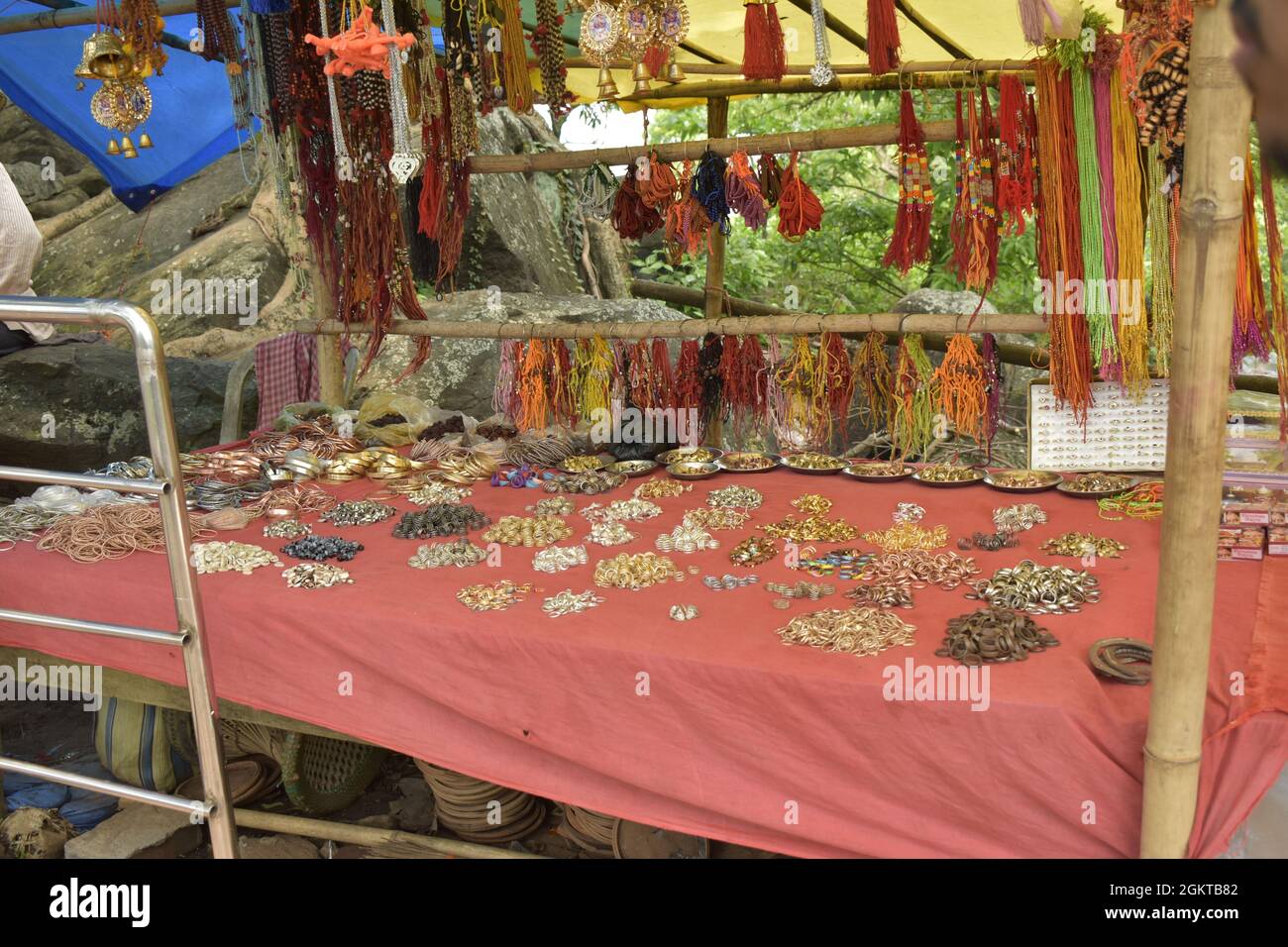 Girlande-Shop Stockfoto