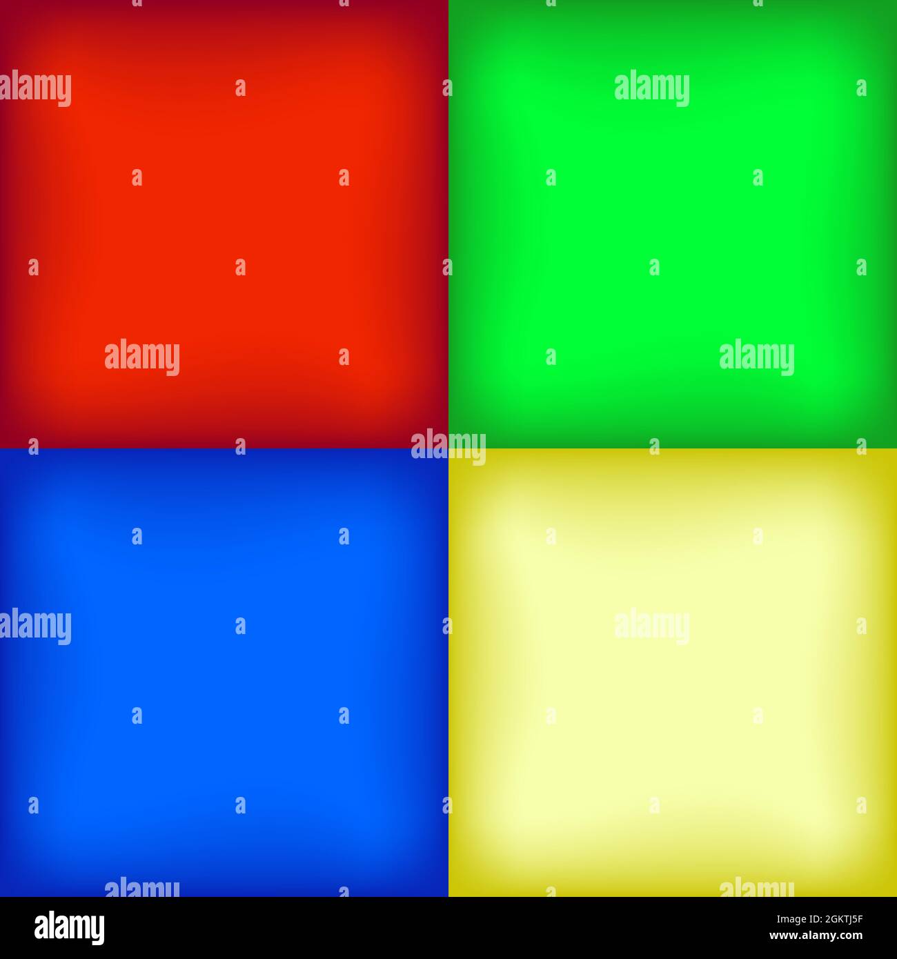 Rot, grün, blau, gelb, RGBY, Farbenfroh Stock Vektor