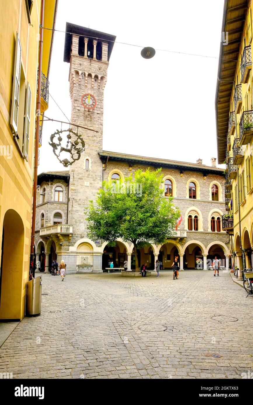 Palazzo Civico (Rathaus) in Bellinzona ist eine Gemeinde, eine historische Schweizer Stadt und