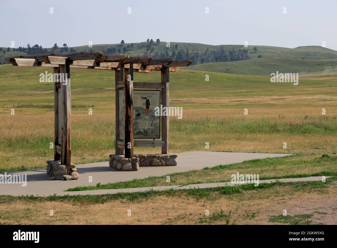 Informationstafel im Custer State Park.Custer.South Dakota.USA Stockfoto