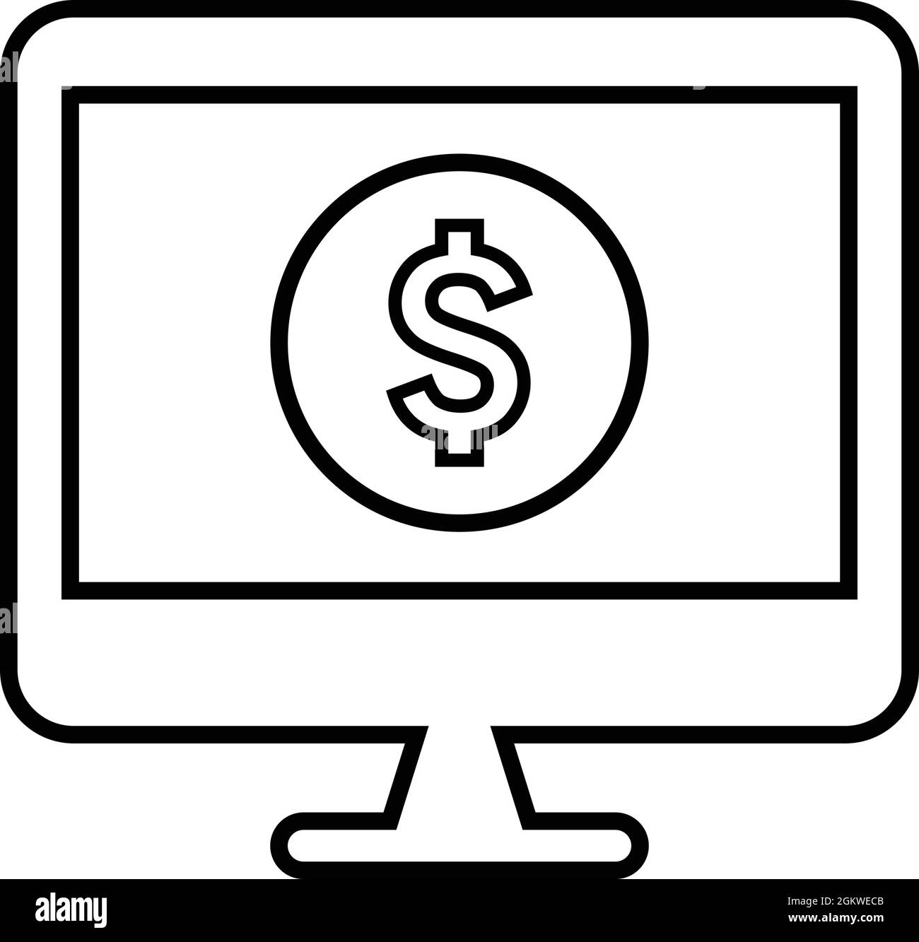 Verdienen, Geld Online-Symbol - perfekte Verwendung für die Gestaltung und Entwicklung von Websites, gedruckten Dateien und Präsentationen, Werbematerialien und vieles mehr. Stock Vektor