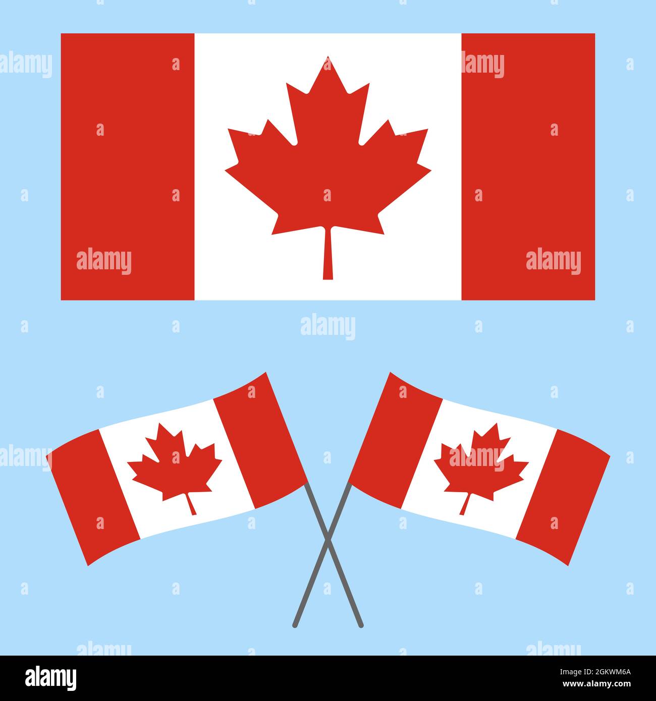 Flagge Kanadas, kanadische Flagge Stock Vektor