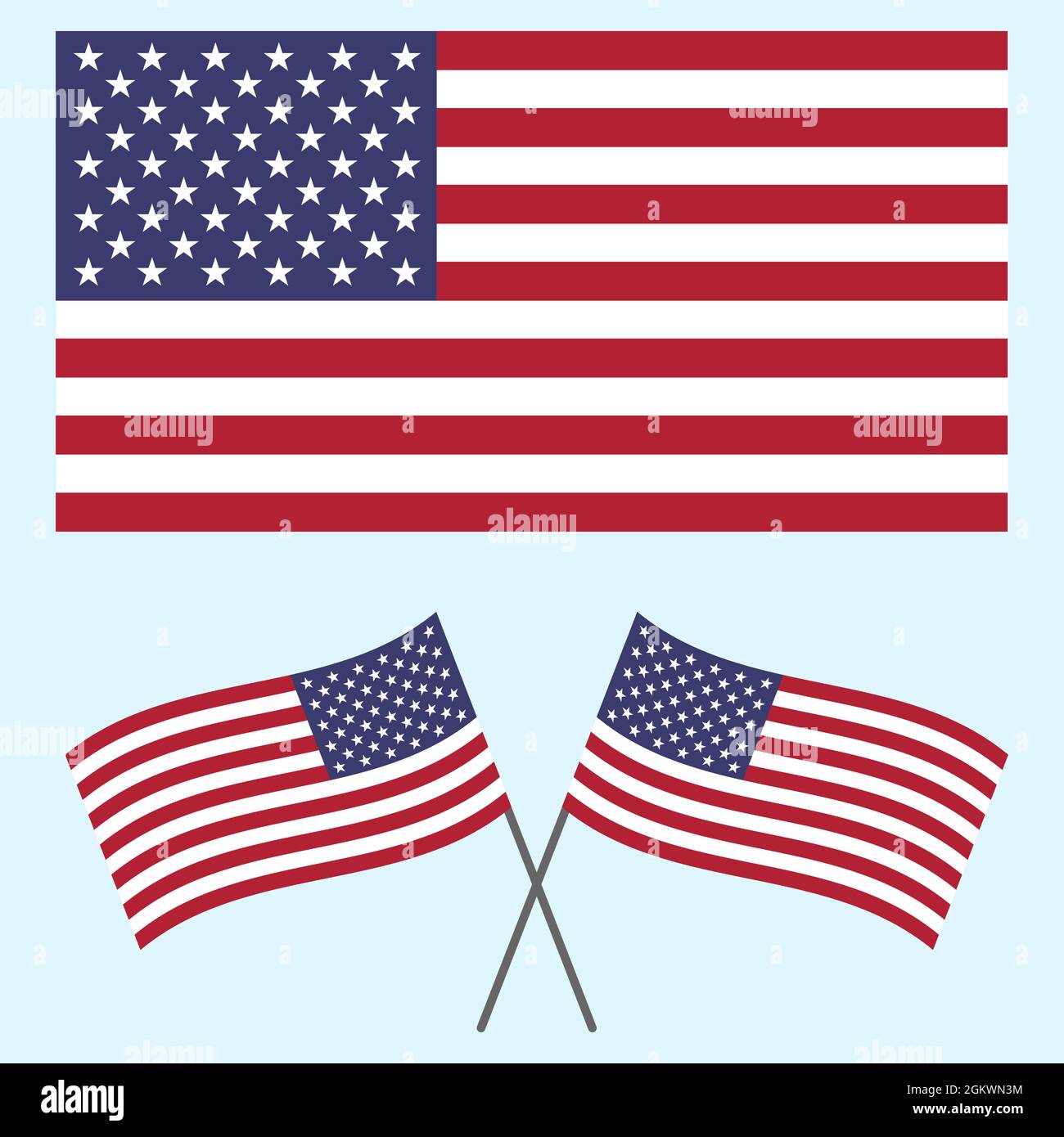 Flagge der Vereinigten Staaten, USA, USA, Amerika, Vereinigte Staaten von Amerika Stock Vektor