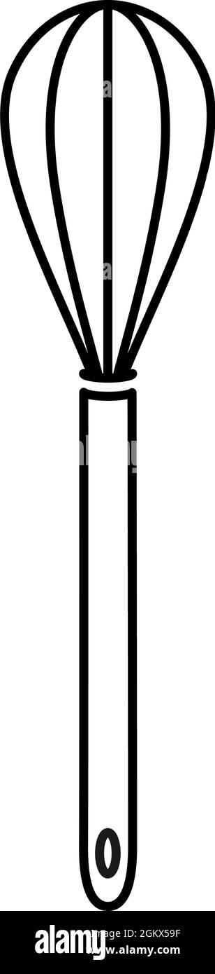 Handmixer Schneebesen zum Backen im Vektorsymbol Stock Vektor