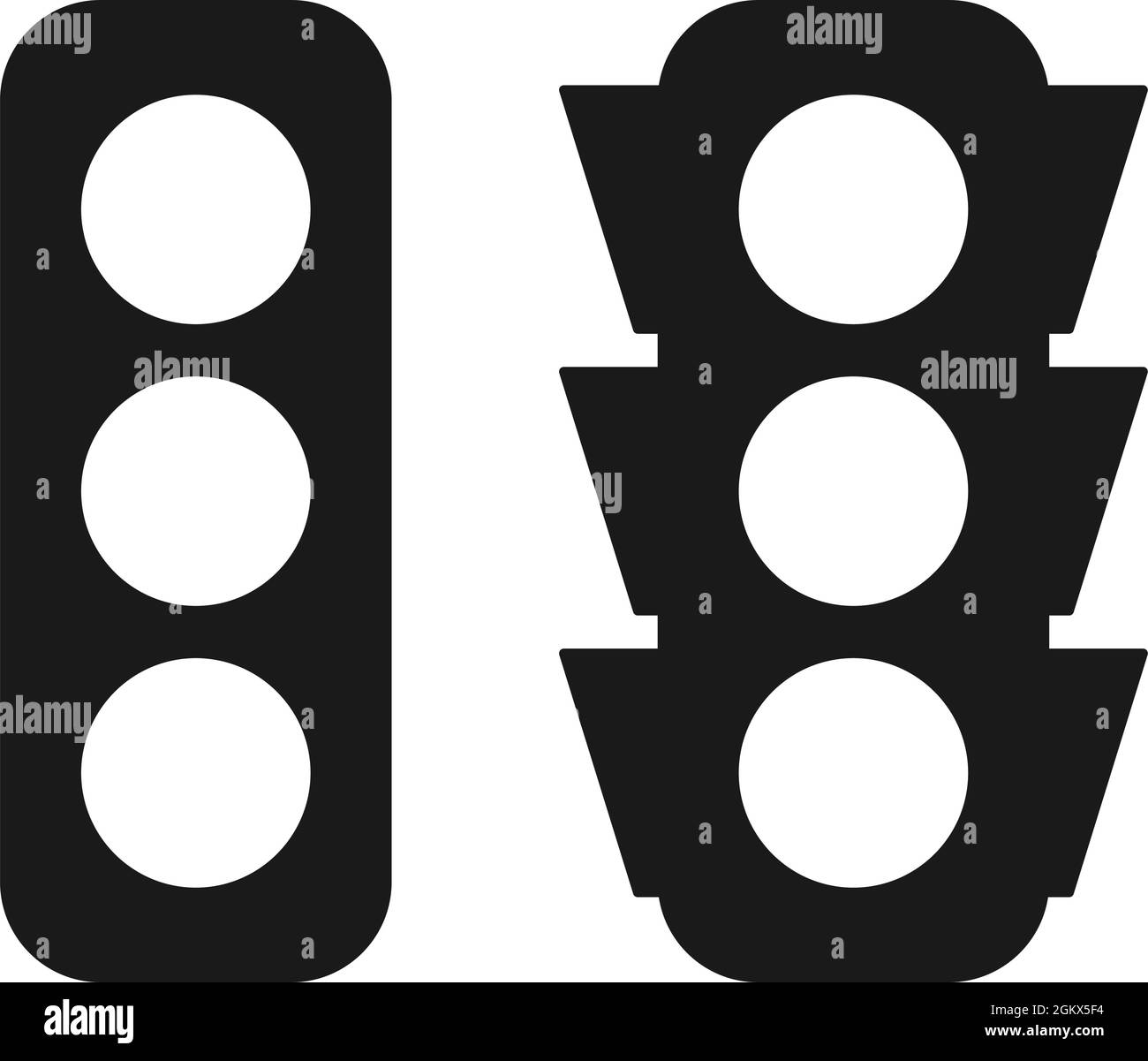 Ampeln oder Ampeln im Vektorsymbol Stock Vektor