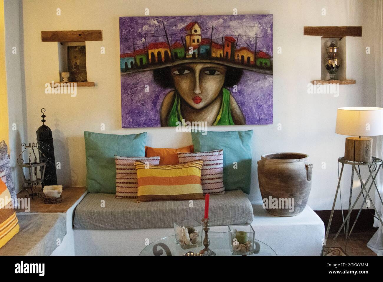 Wunderschöne kubanische Kunstwerke zu Hause in Havanna, Kuba Stockfoto