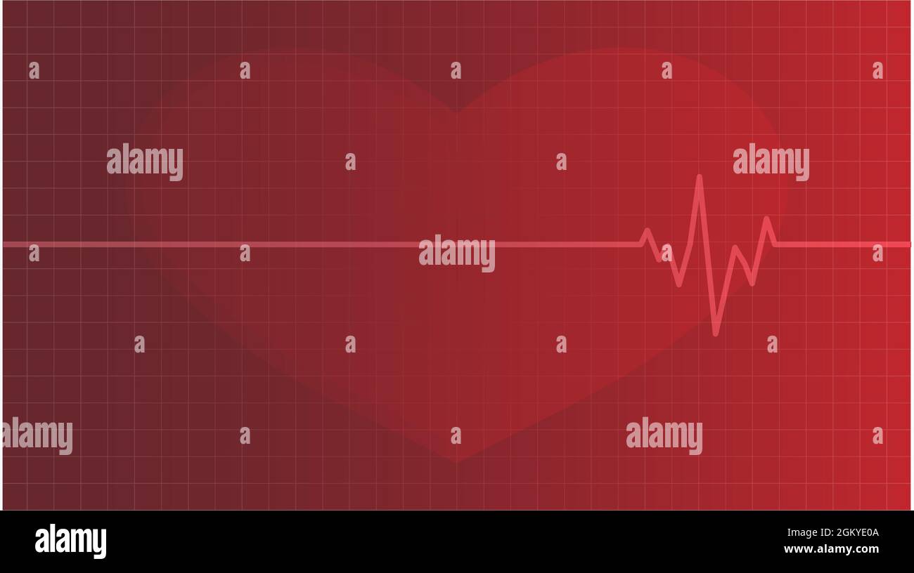 Herzschlag, Puls, Monitor, Grafik, Herzvektor. Stock Vektor