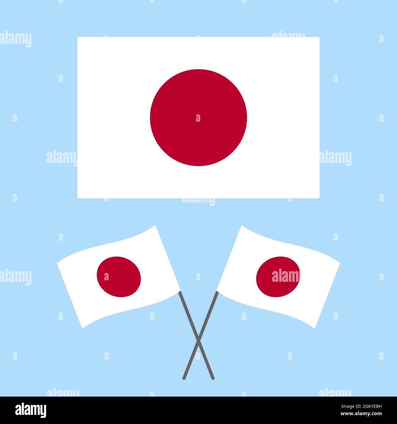 Flagge von Japan Vektorstock, Japanisch Stock Vektor