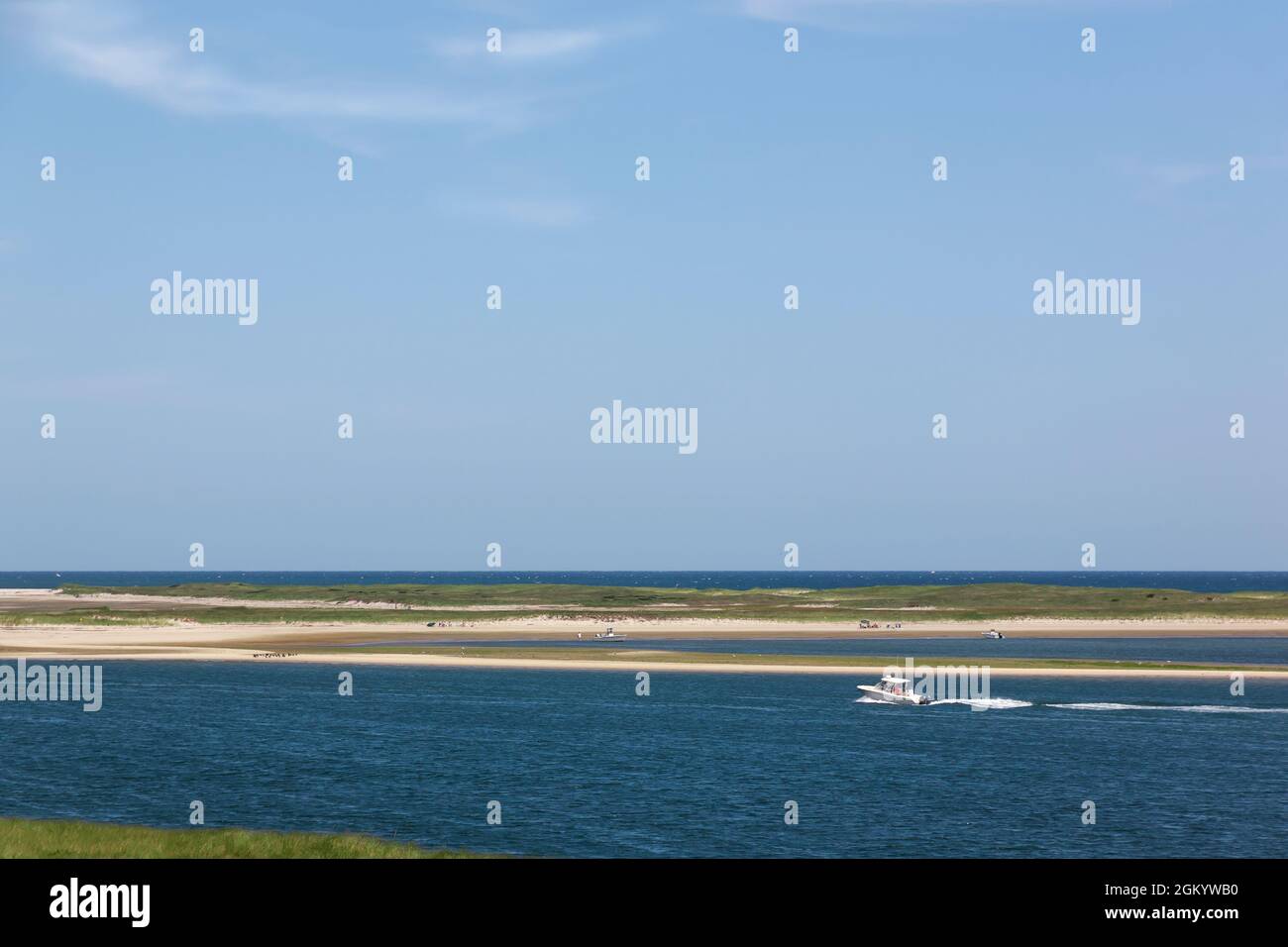 malerische aussicht auf Lighthouse Beach in Chatham, Massachusetts (Cape Cod), USA. Stockfoto