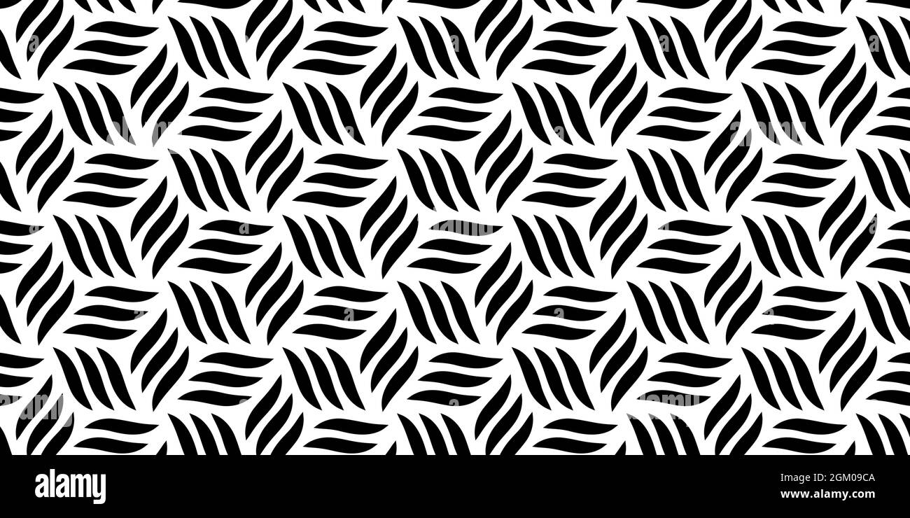 Abstrakter Hintergrund nahtlose Muster Design-Element. Streifen schwarz-weiß Moderne stilvolle Textur mit geometrischer Form Stock Vektor