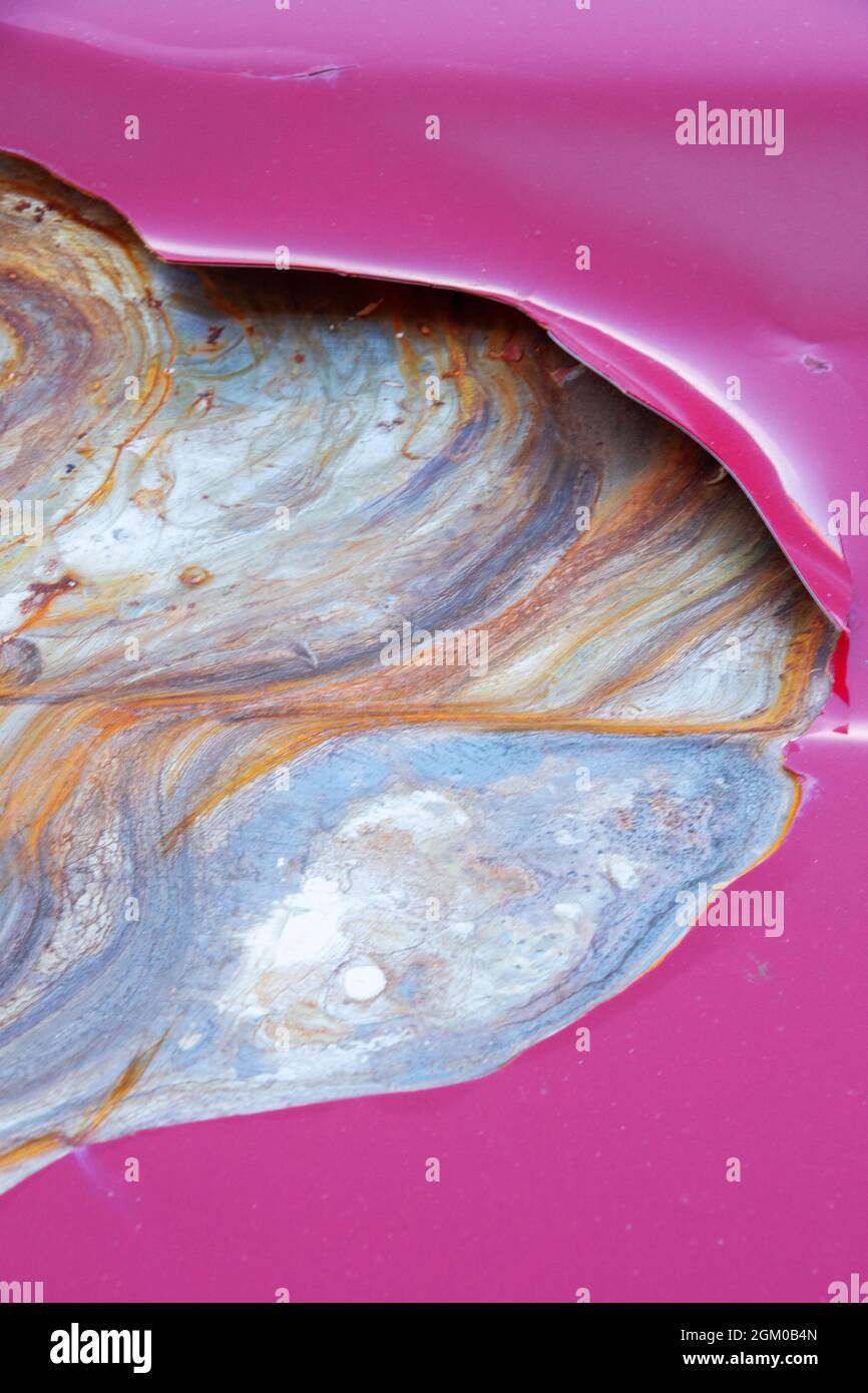 Nahaufnahme von Rostflecken Stockfoto