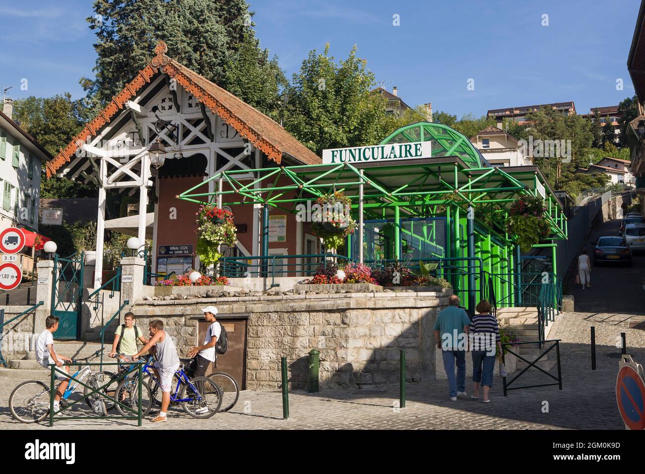 FRANKREICH HAUTE-SAVOIE (74) THONON-LES-BAINS, STANDSEILBAHN Stockfoto