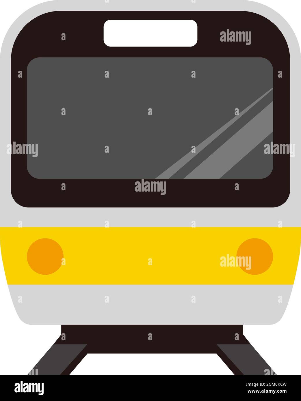 Vektordarstellung „Train Icon“ (Vorderansicht) Stock Vektor
