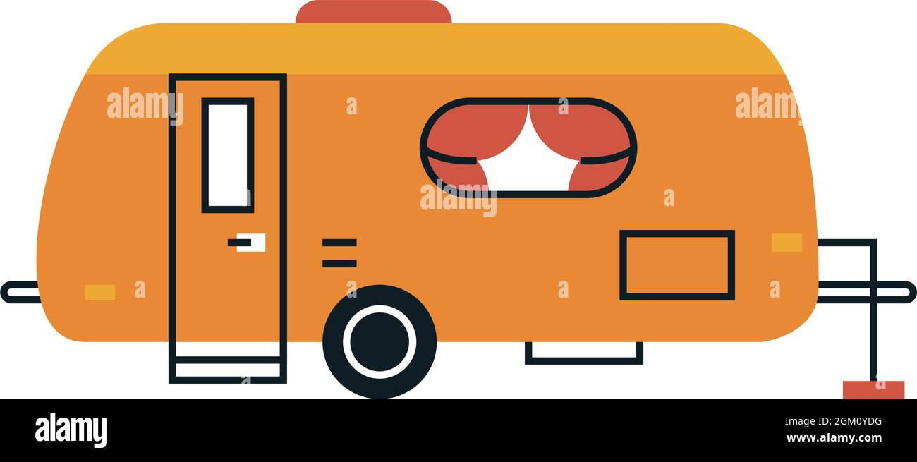 Orangefarbenes Freizeitfahrzeug Stock Vektor
