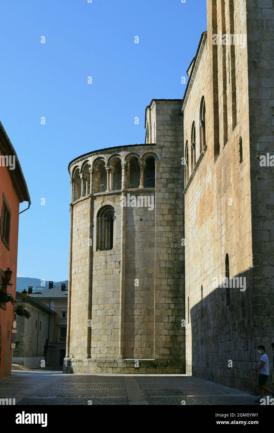 Kathedrale Santa Maria de la Seu d'Urgell in der Provinz Lerida, Katalonien, Spanien Stockfoto