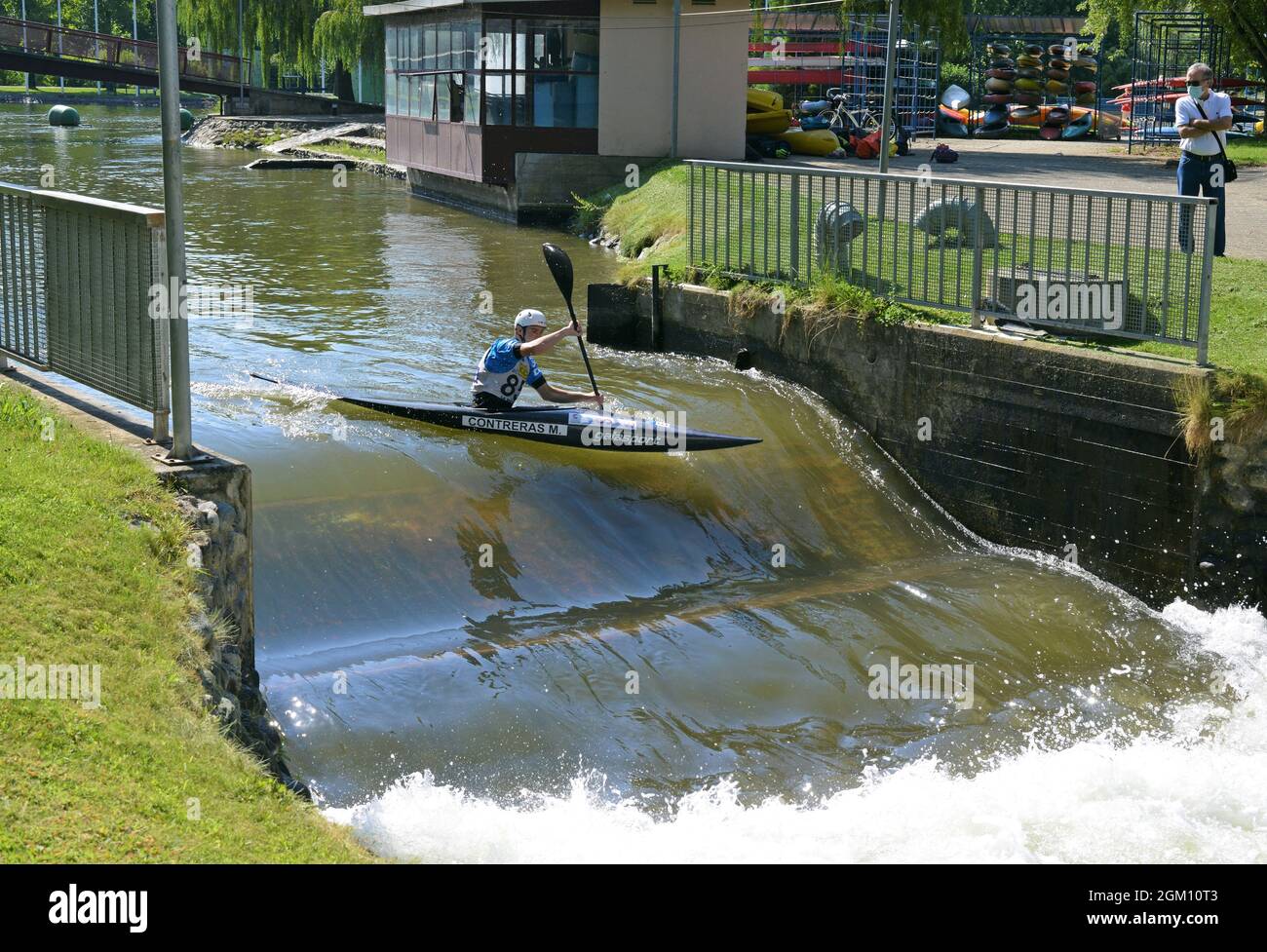 Der Olympiapark Segre befindet sich in der Stadt La Seo de Urgel in der Provinz Lerida, Katalonien, Spanien Stockfoto