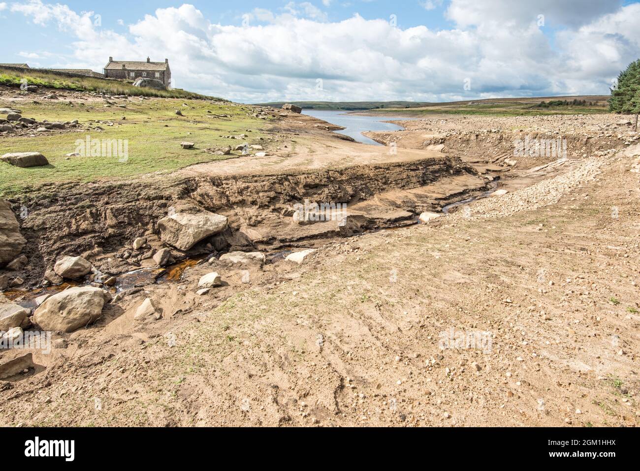 Grimwith House in der Nähe des Grimwith Stausees am Hebden Moor in der Nähe von Grassington Stockfoto