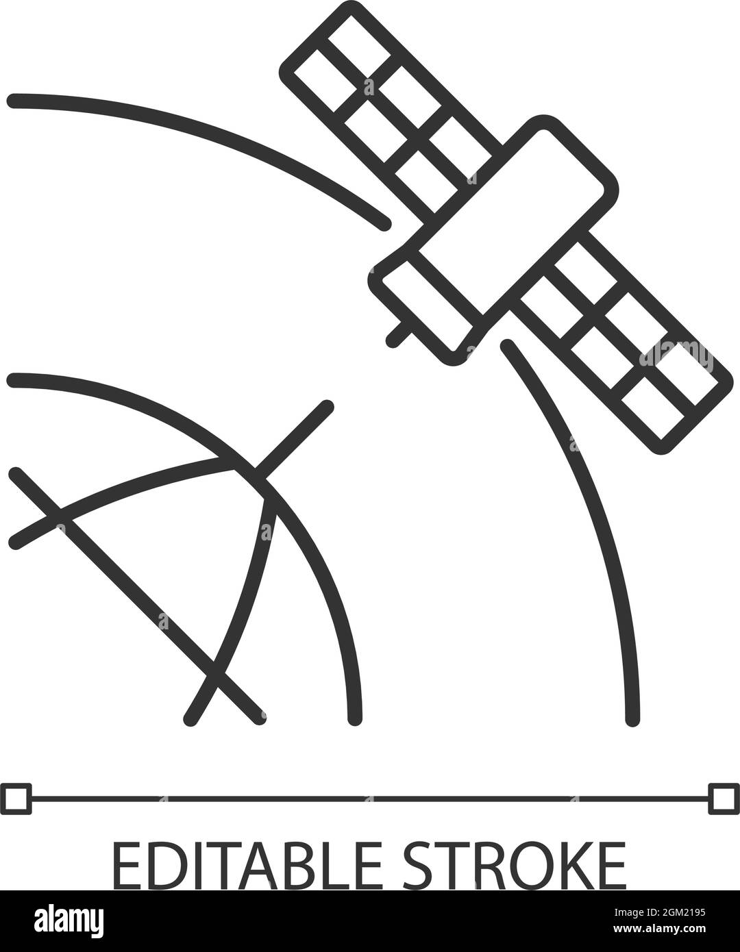 Lineares Symbol für Polarsatelliten Stock Vektor