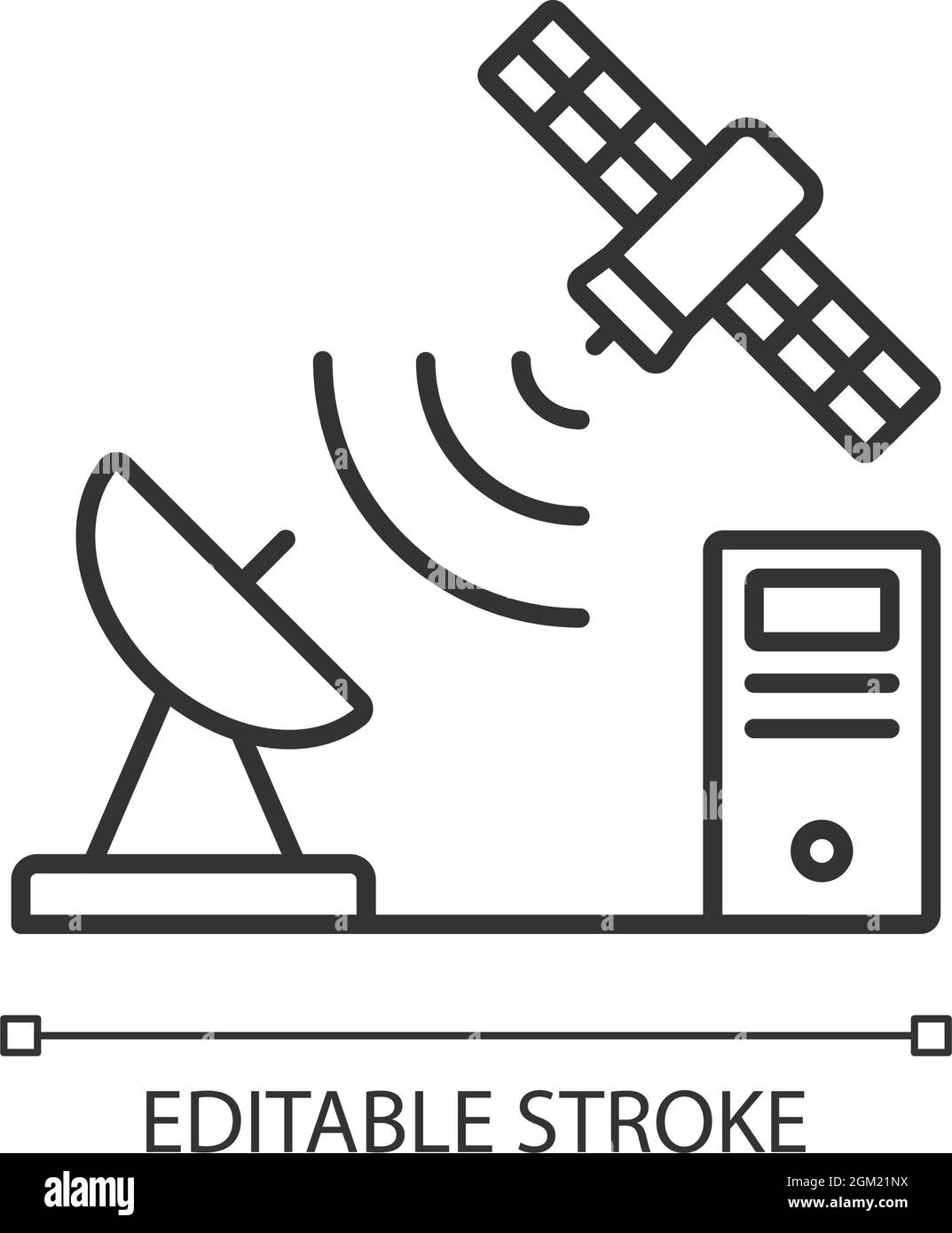 Lineares TCP über Satellit-Symbol Stock Vektor