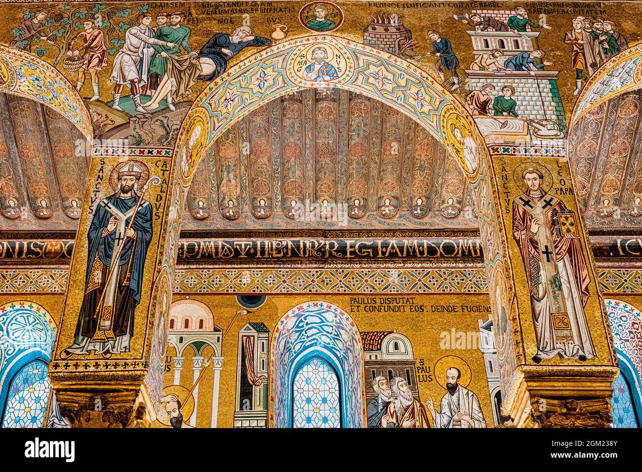 Innenraum der palatin-Kapelle in Palermo. Italien Stockfoto