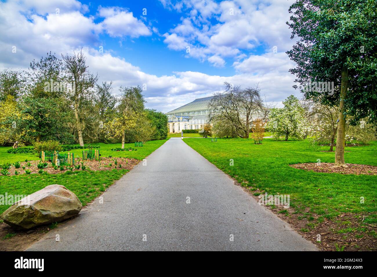 Botanischer Garten unter dem Himmel in Großbritannien Stockfoto