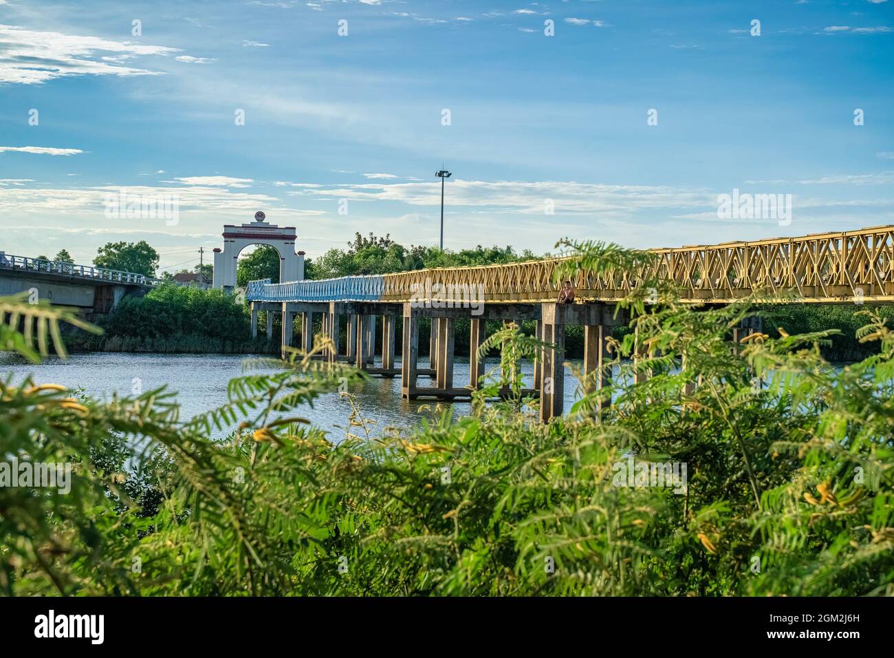 Die berühmte historische Parallelstelle von 17th während des Vietnamkrieges, Quang Binh, Vietnam Stockfoto
