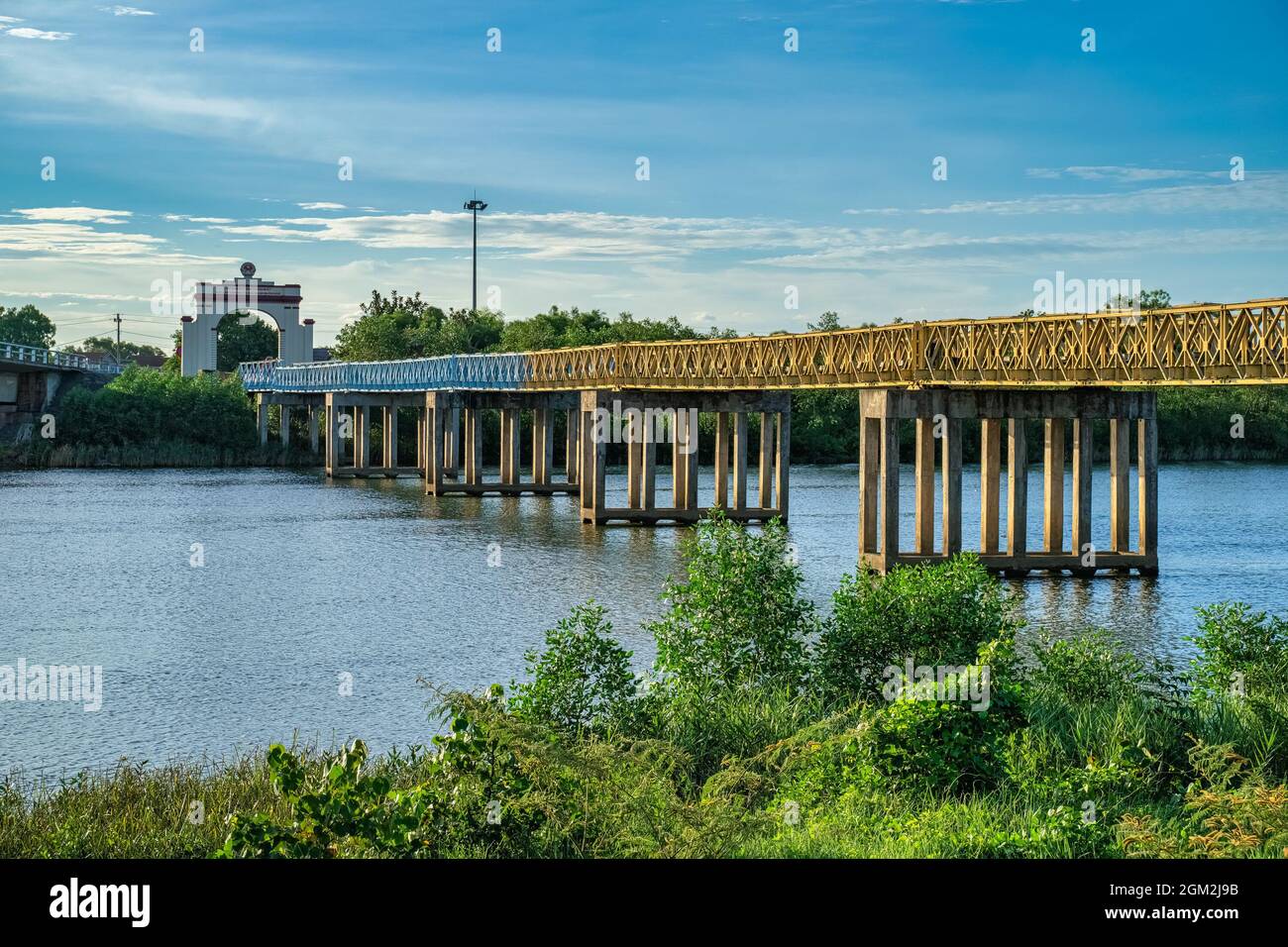 Die berühmte historische Parallelstelle von 17th während des Vietnamkrieges, Quang Binh, Vietnam Stockfoto