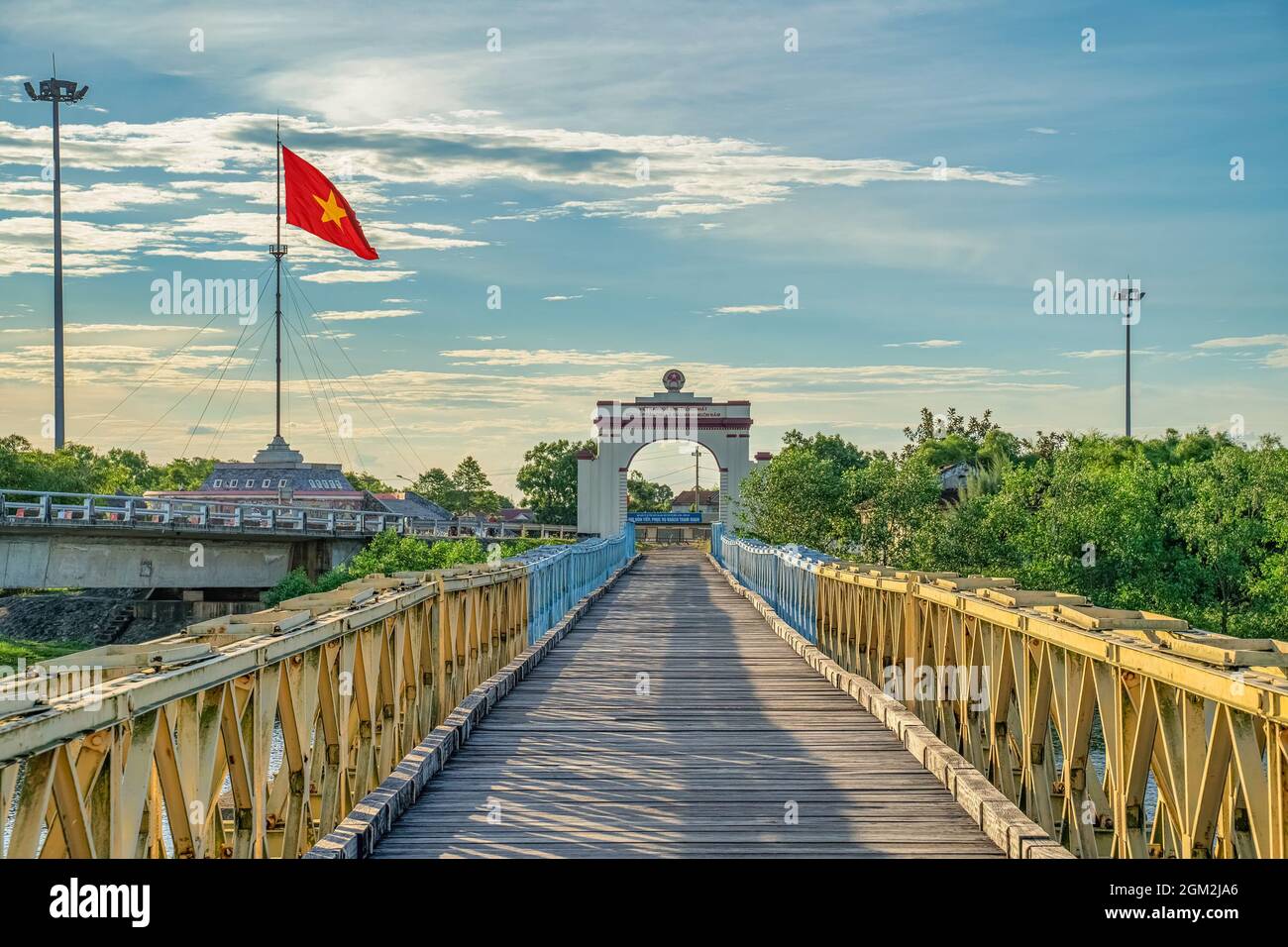 Die berühmte historische Parallelstelle von 17th während des Vietnamkrieges, Quang Binh, Vietnam Stockfoto