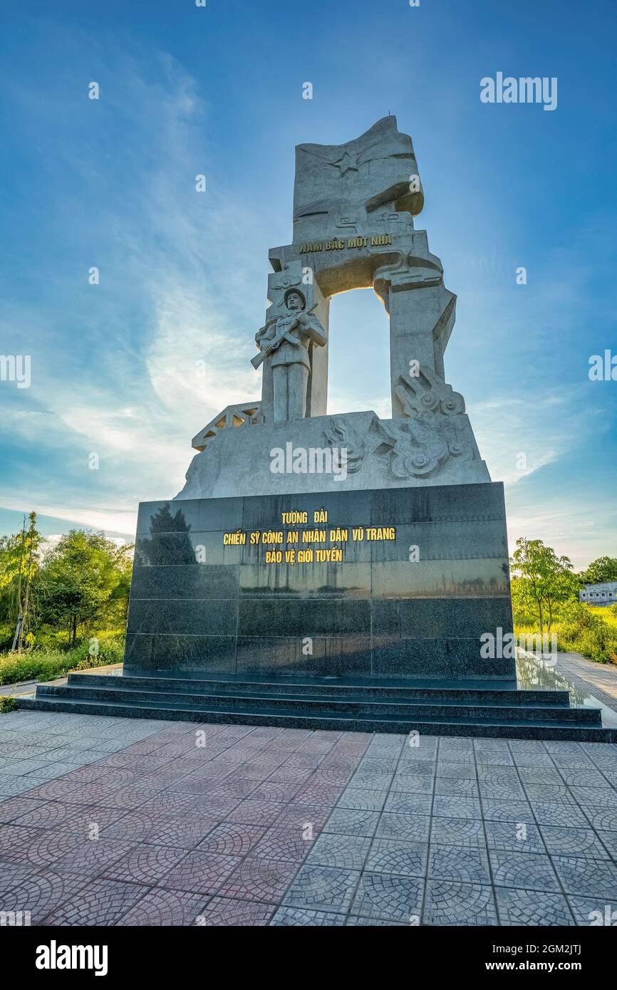 Die berühmte historische Parallelstelle von 17th während des Vietnamkrieges, Quang Binh, Vietnam Stockfoto
