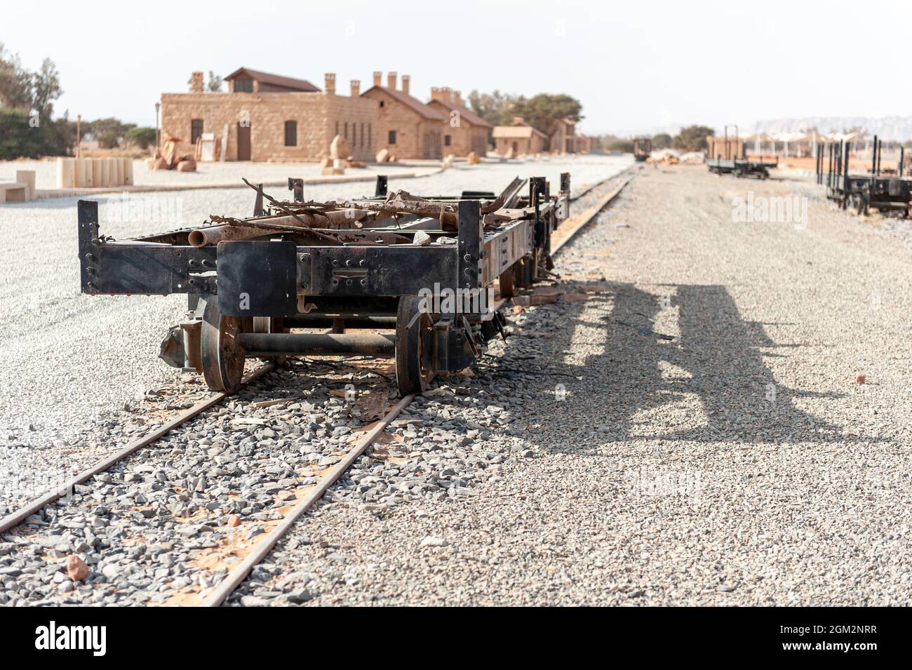 Hejaz Eisenbahnmuseum in der Nähe von Medina in Saudi-Arabien Stockfoto