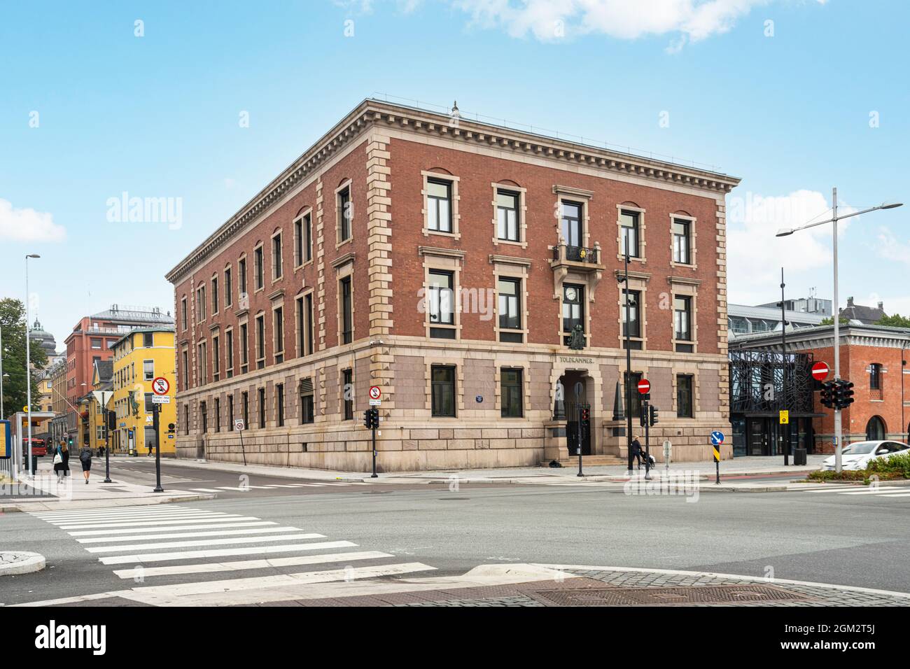 Oslo, Norwegen. September 2021. Außenansicht des norwegischen Zollbüros im Stadtzentrum Stockfoto