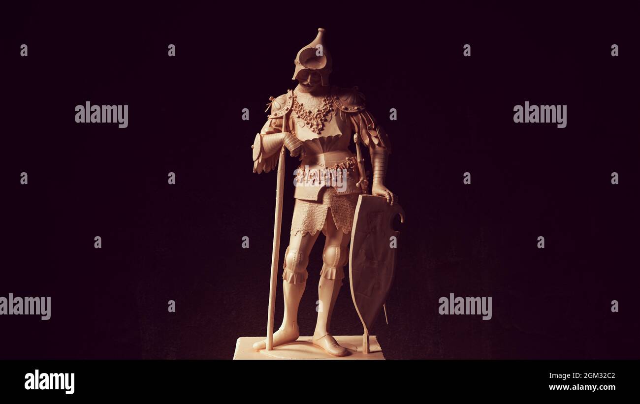 Theoderich der große König Kunst Skulptur 3d Illustration Rendern Stockfoto