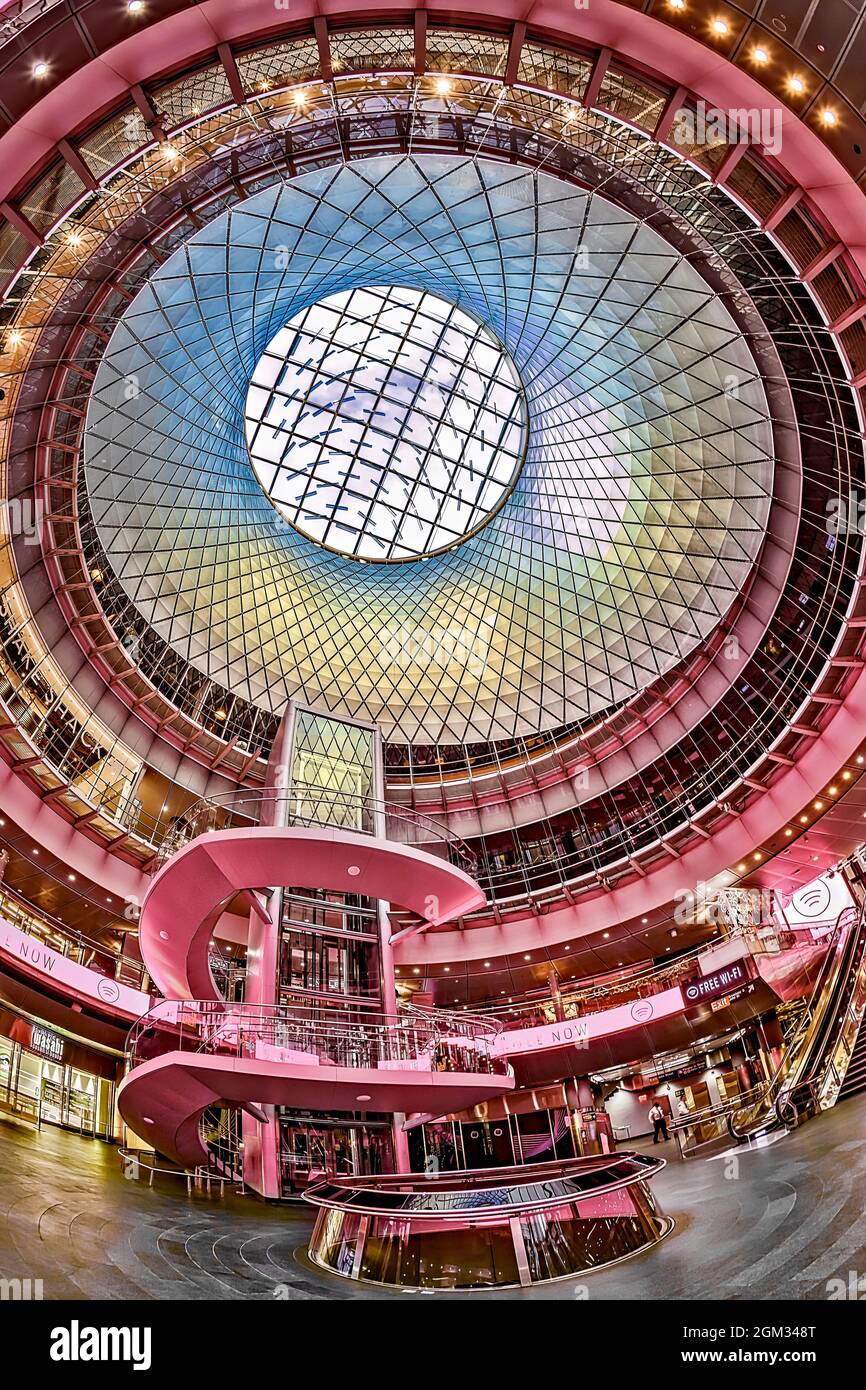 Innenansicht Fulton U-Bahn Station in Lower Manhattan, New York City. Stockfoto