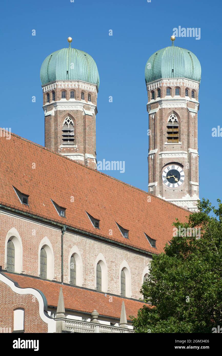 Frauenkirche in der Altstadt von München - Deutschland. Stockfoto