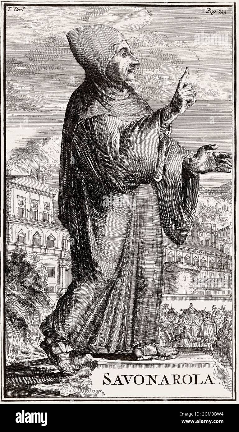 Girolamo Hieronymus Savonarola, 1452-1498, ein italienischer Dominikaner und Prediger der Reue Stockfoto