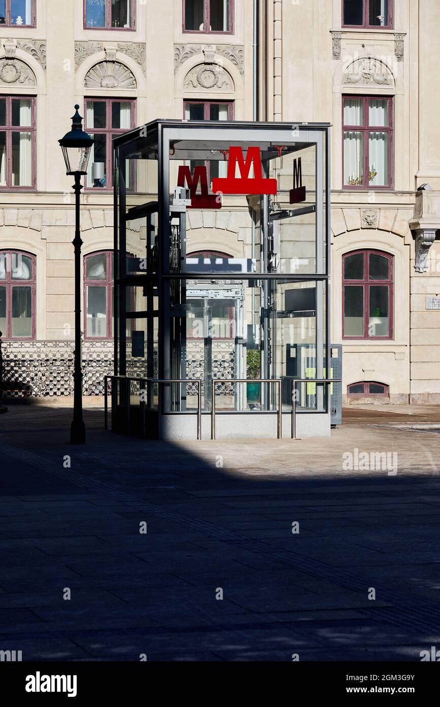 U-Bahn-Station Marmorkirken, Kopenhagen, Dänemark Stockfoto