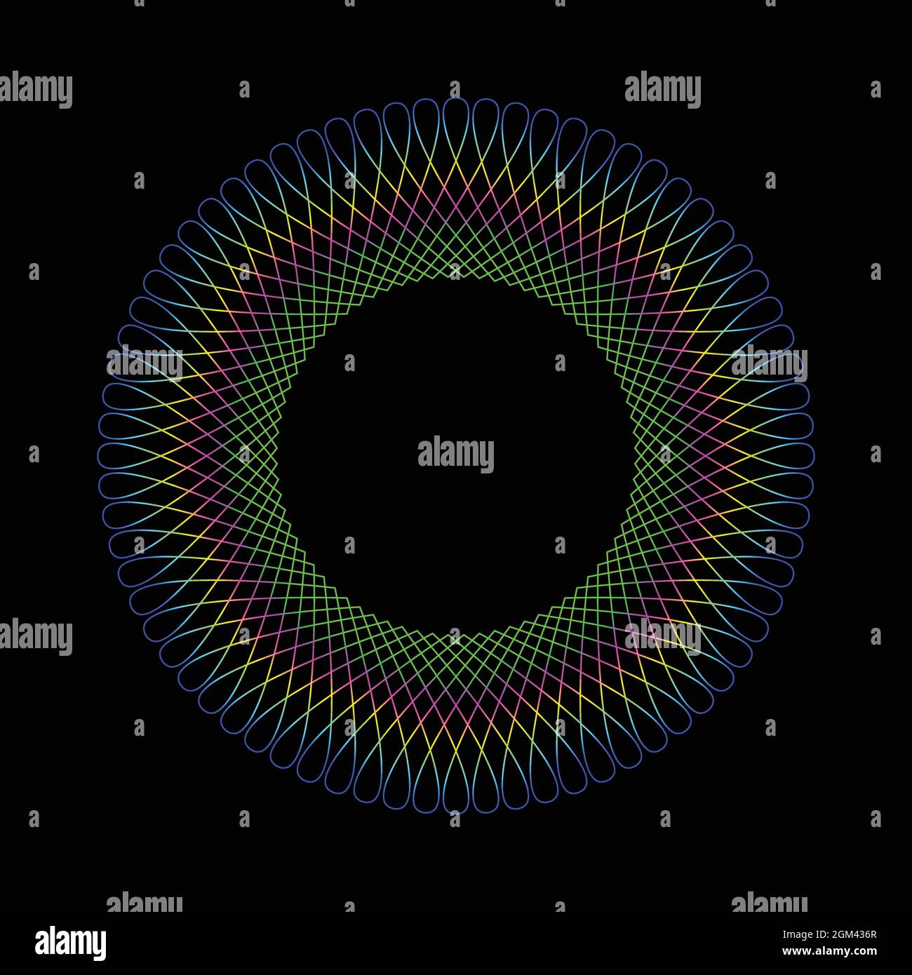 Abstrakte Formen Spirograph-Muster für Designs. spirograph-Design kann als Wasserzeichen, Poster, Einladungskarten und kreative Kunstwerke verwendet werden Stock Vektor