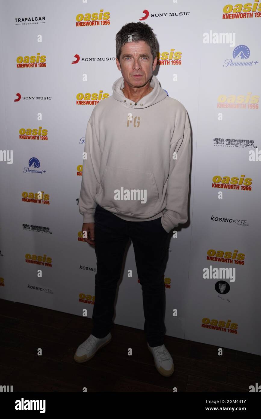 Noel Gallagher, nimmt an der Weltpremiere von Oasis Knebworth 1996 im Picturehaus Central Cinema im Zentrum von London Teil. Bilddatum: Donnerstag, 16. September 2021. Stockfoto