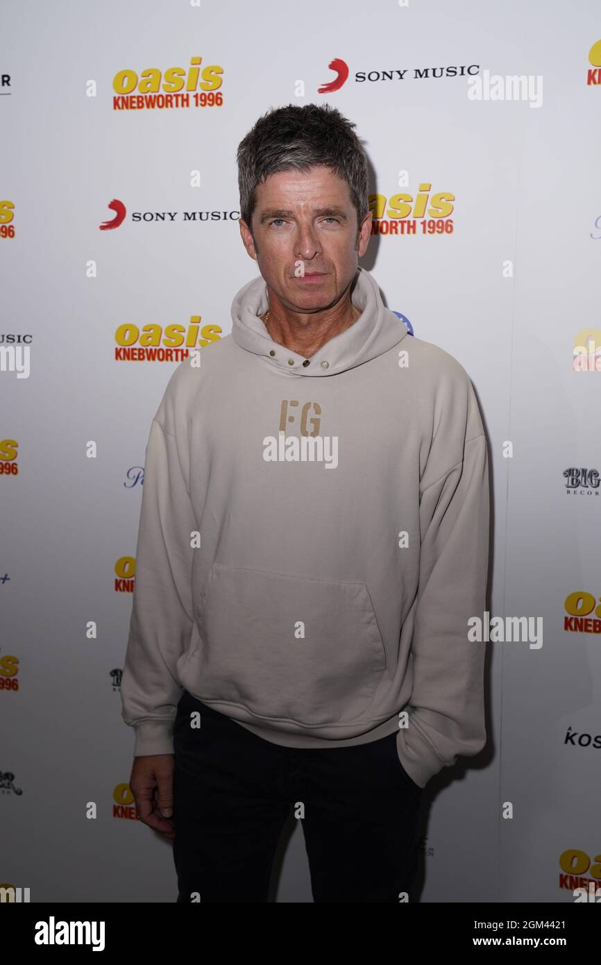Noel Gallagher, nimmt an der Weltpremiere von Oasis Knebworth 1996 im Picturehaus Central Cinema im Zentrum von London Teil. Bilddatum: Donnerstag, 16. September 2021. Stockfoto