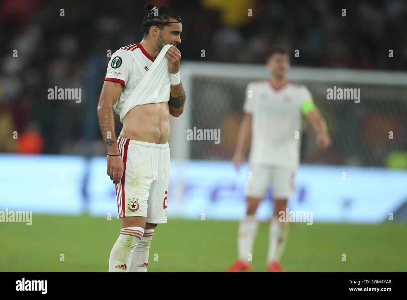 Roma, Italien. September 2021. ROM, Italien - 16.09.2021: MUHAR (CSKA) im Einsatz während der UEFA Europe Conference League, Fußballspiel der Gruppe C zwischen AS Roma und CSKA Sofia im Olympiastadion in Rom. Kredit: Unabhängige Fotoagentur/Alamy Live Nachrichten Stockfoto