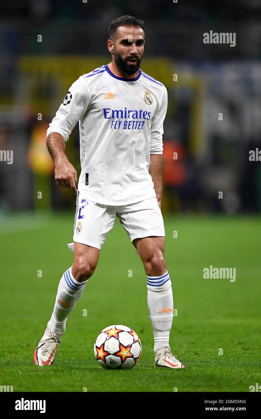 Mailand, Italien. 15. September 2021. Dani Carvajal von Real Madrid CF in Aktion während des UEFA Champions League Fußballspiels zwischen FC Internazionale und Real Madrid CF. Kredit: Nicolò Campo/Alamy Live Nachrichten Stockfoto