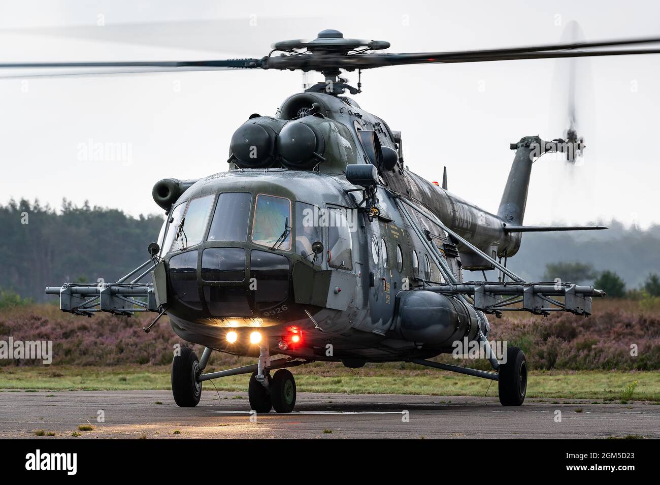 Ein Militärtransporthubschrauber Mil Mi-17 der tschechischen Luftwaffe. Stockfoto