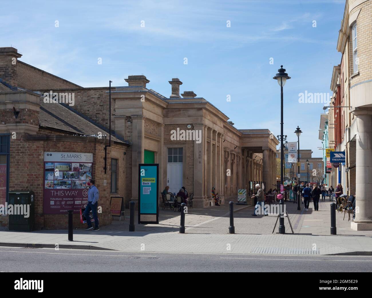 Ehemaliger Lincoln St. Mark's Midland Bahnhof Stockfoto