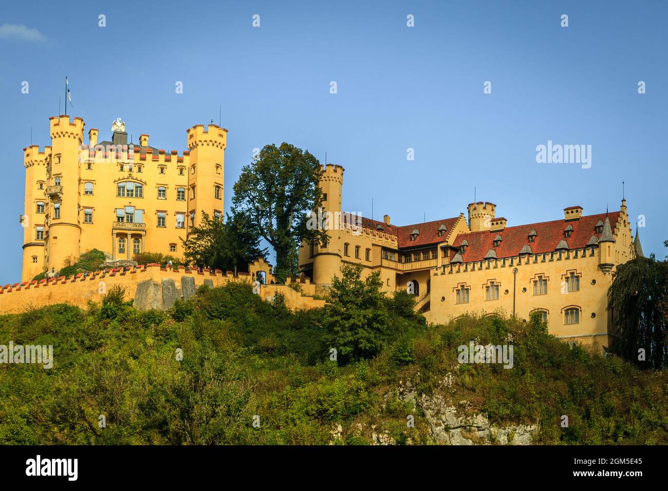 Schloss Hohenschwangau in Schwangau, Bayern, ein Palast aus dem 19. Jahrhundert und eine Residenz von König Ludwig II Stockfoto