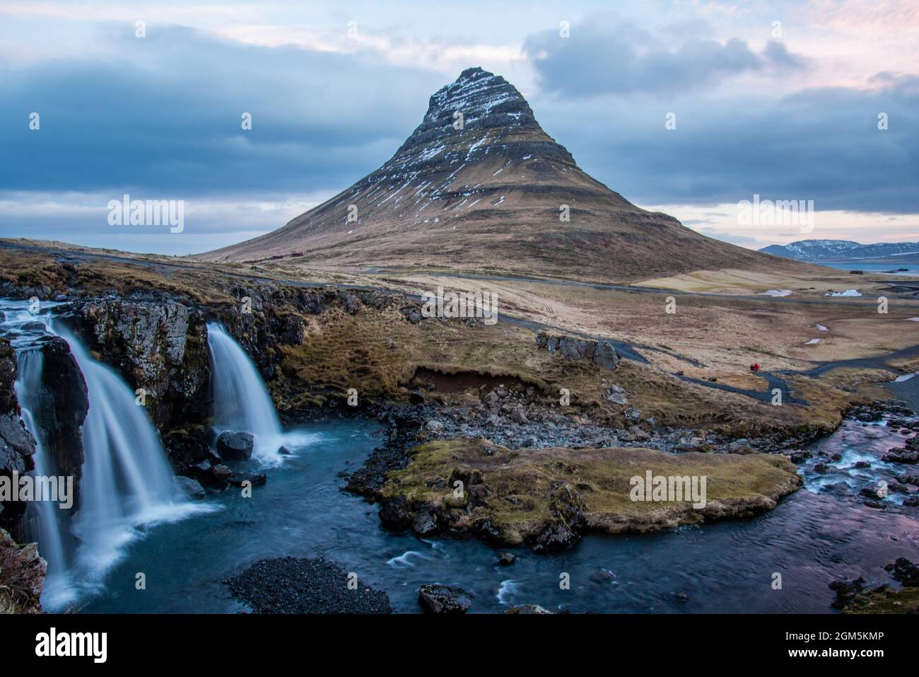 Snaefellsnes Peninsula Wahrzeichen Blick auf den Vulkan Snaefellsjokull. Stockfoto