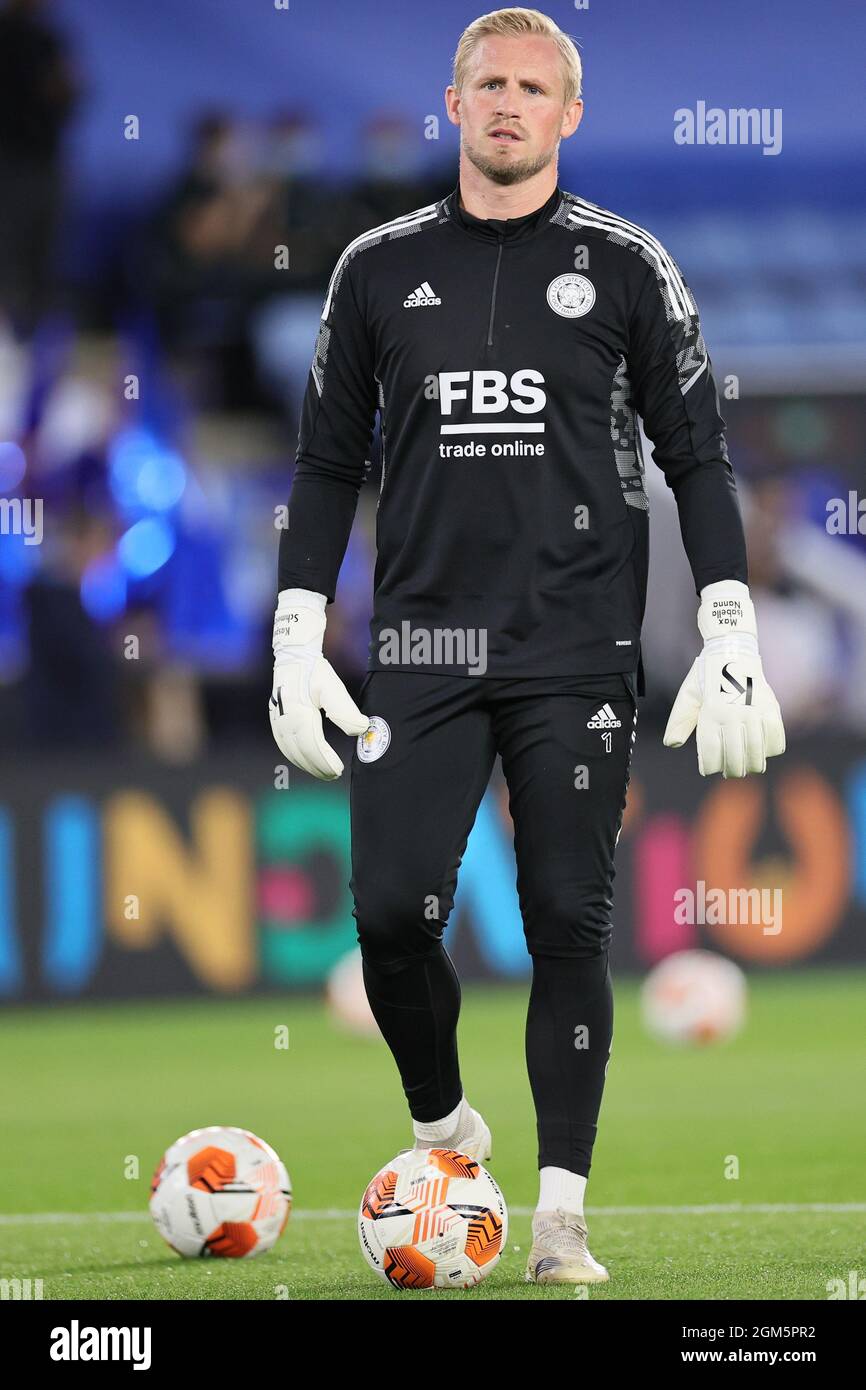Leicester Grossbritannien 16 September 2021 Kasper Schmeichel Von Leicester City Im Warmup Vor Dem Uefa Europa League Spiel Zwischen Leicester City Und Ssc Napoli Am Donnerstag 16 September 2021 Im King Power Stadium