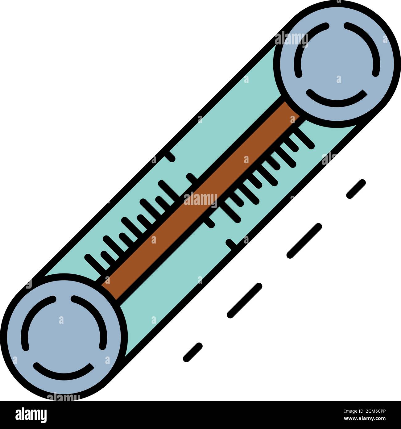 Symbol für Conditioner-Thermometer. Kontur Conditioner Thermometer Vektor Symbol Farbe flach isoliert auf weiß Stock Vektor