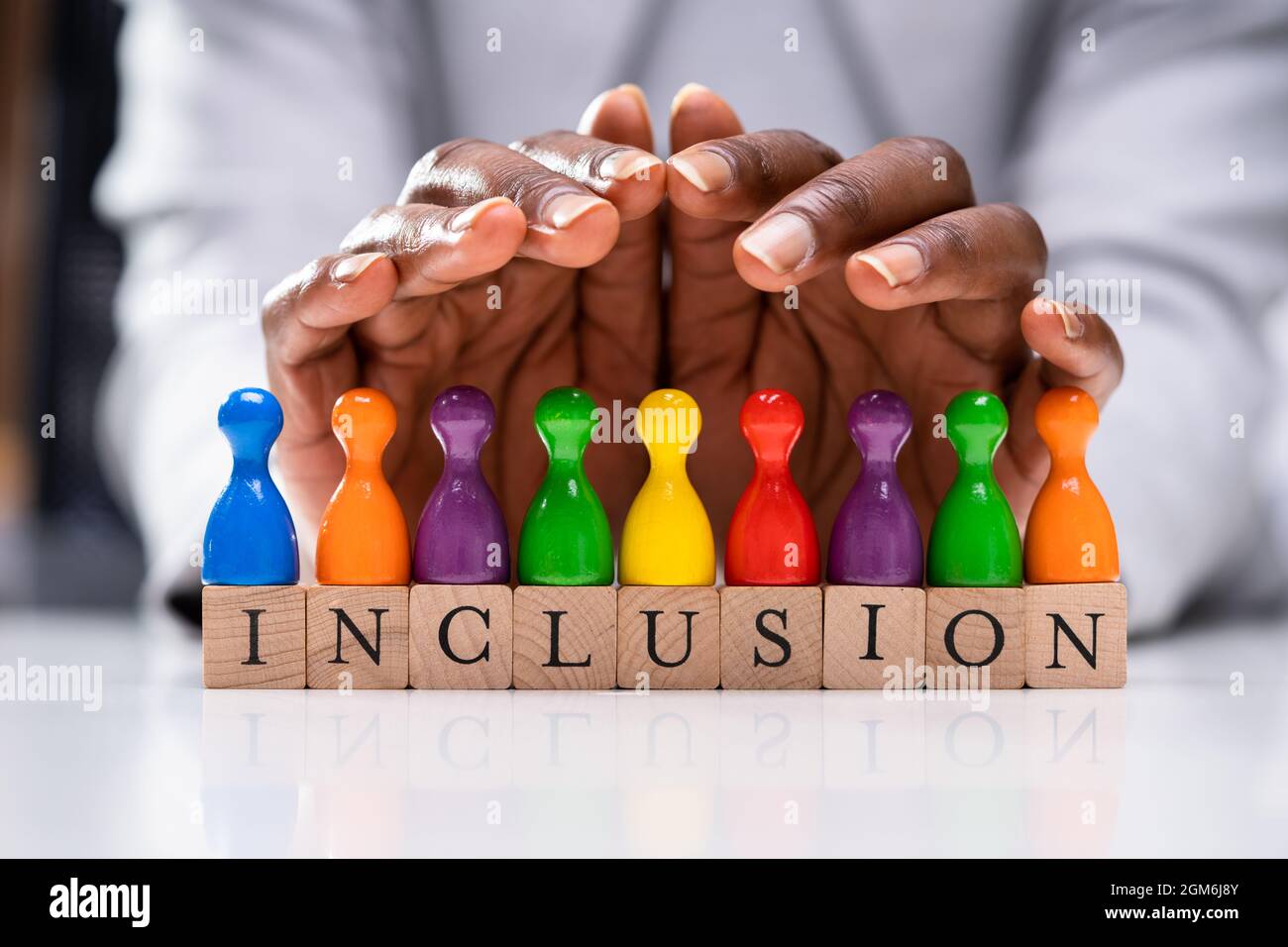 Inklusive Diversity LGBT Farben. Diversity And Inclusion Insurance Stockfoto