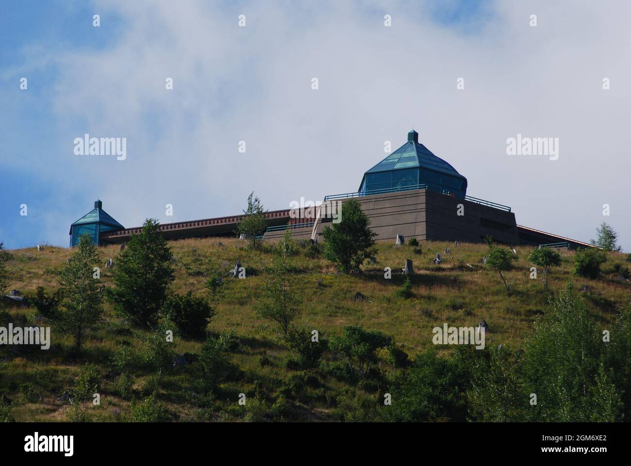 Johnson Ridge Observatory am Mt. St. Helens National Volcanic Monument Stockfoto