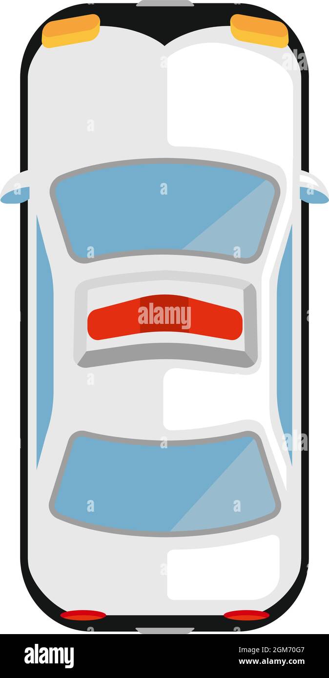 Japanische Polizei Auto Vektor-Illustration (perspektivische Ansicht) Stock Vektor